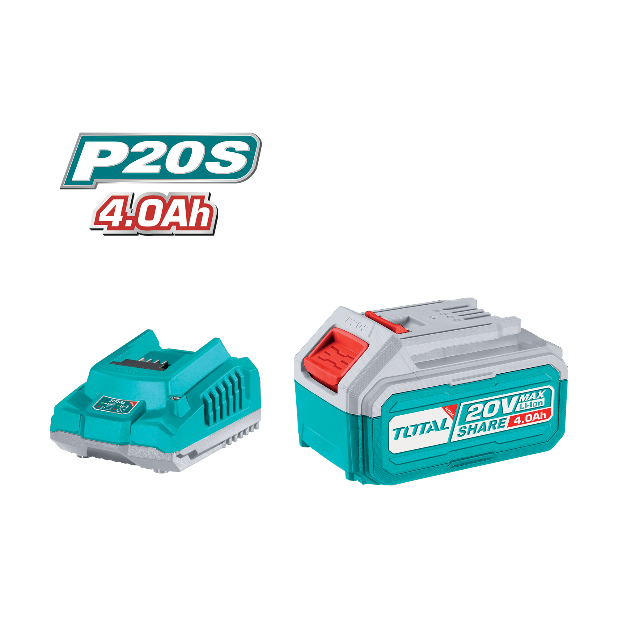 Jeu batterie 4Ah + chargeur rapide  TFBCPK1214 | 20 V - 4 Ah
