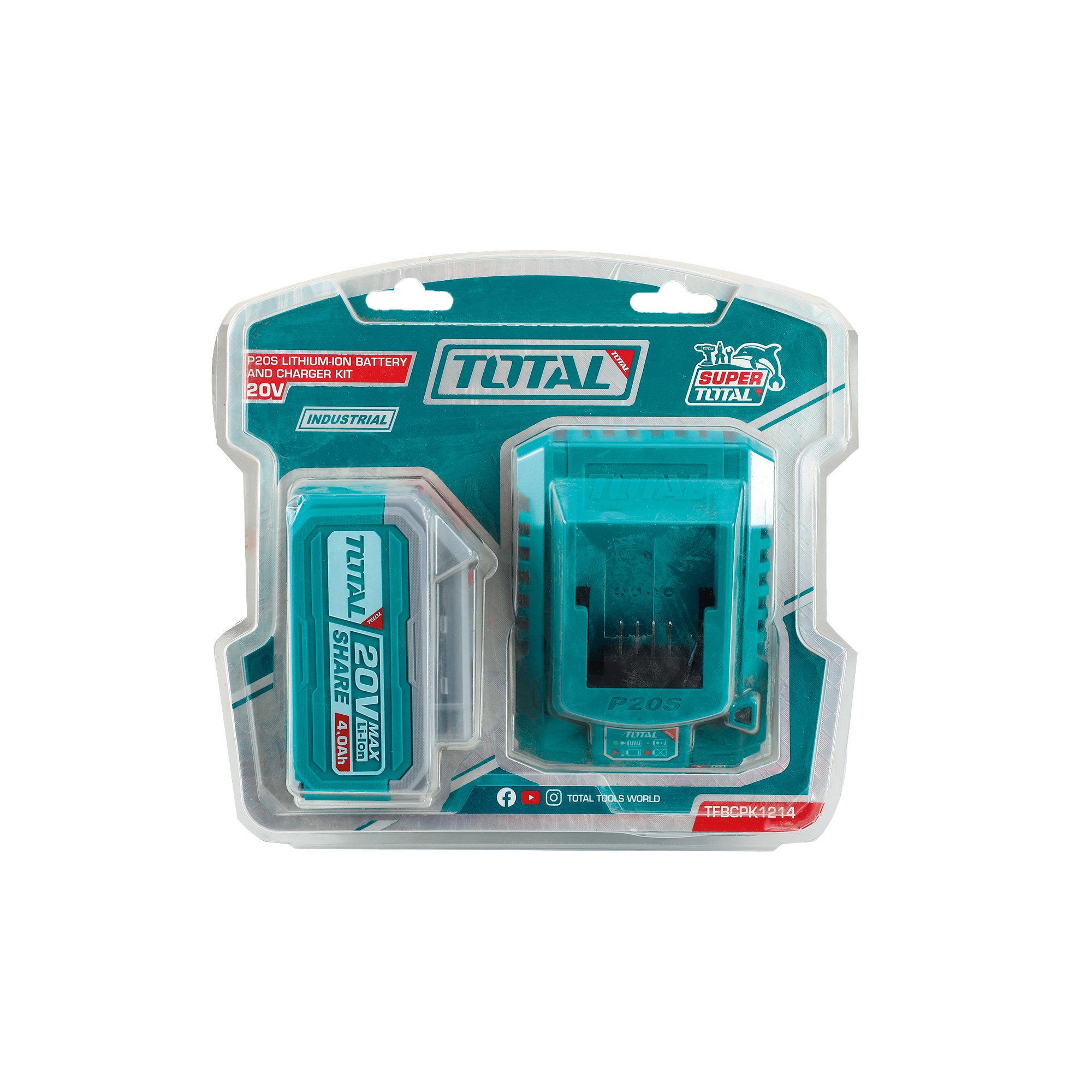 Jeu batterie 4Ah + chargeur rapide  TFBCPK1214 | 20 V - 4 Ah