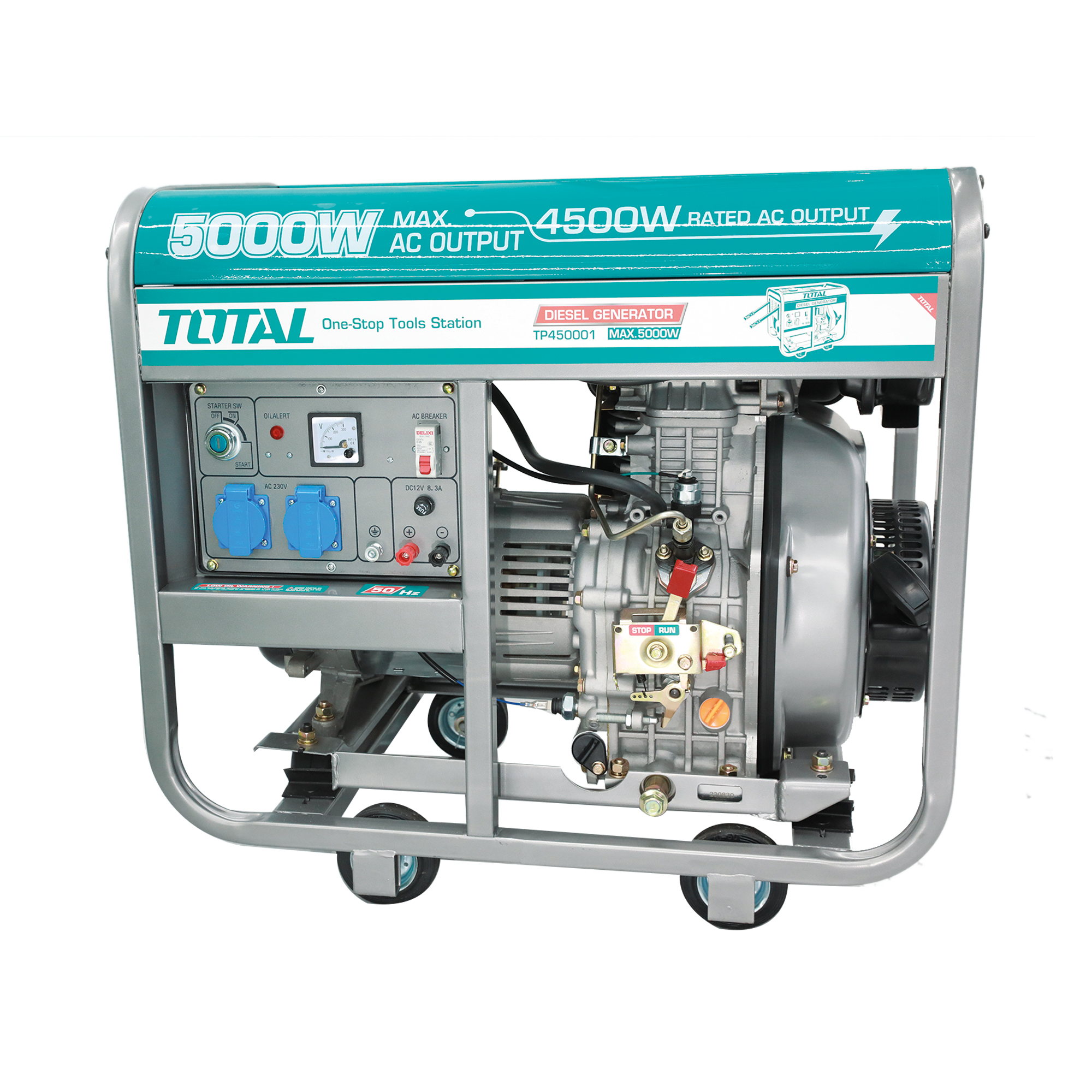 GENERATEUR portable diesel ouvert 5.0 kW - Monophasé  TP450001 | 5.0 kW