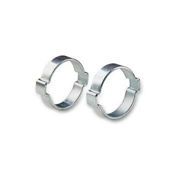 2 colliers à  oreilles pour tuyau Ø extérieure 11/13 mm