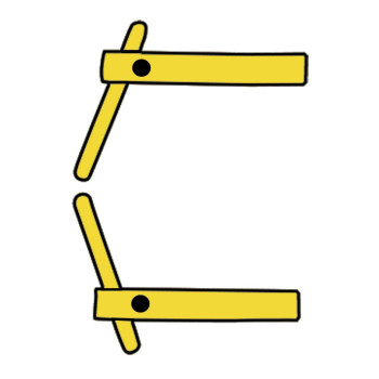 2 bras droit 120 mm + 2 électrodes inclinés Ø 12 mm   Modular 230 et 400 Telwin