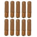 10 tubes contacts pour fil acier ou inox filetage M6 - Longueur 25 mm