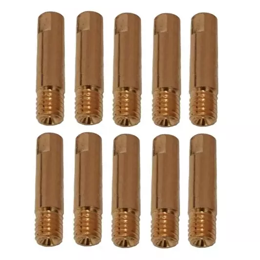10 tubes contacts pour fil acier ou inox filetage M6 - Longueur 25 mm