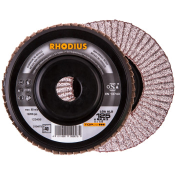 RHODIUS | Disque à  lamelles pour l'aluminium Ø 125 mm Rhodius LGA ALU