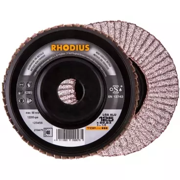 Disque à lamelles pour l'aluminium Ø 125 mm Rhodius LGA ALU