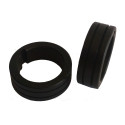 2 Galets anneau + clavette pour fil aluminium