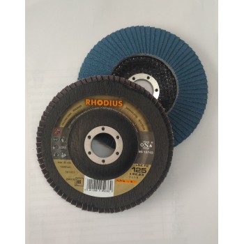 RHODIUS |Disque à  lamelles inclinées pour l'acier et l'inox Ø 125 mm Rhodius LS