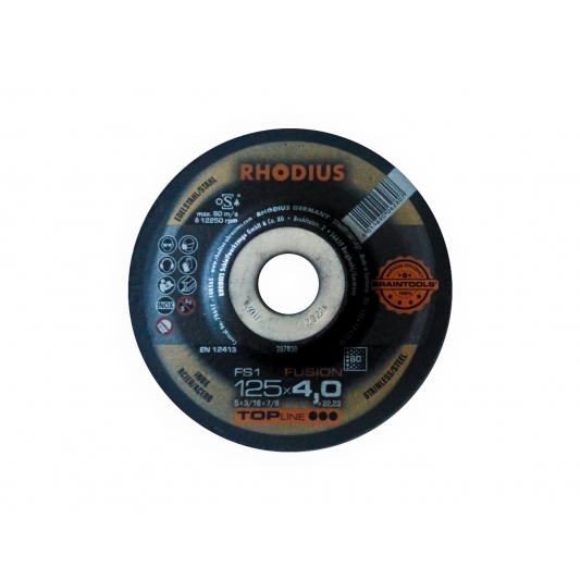 Meule à ébarber L' inox Ø 125 mm Rhodius FS1 Meule à ébarber L' inox Ø 125 mm Rhodius FS1