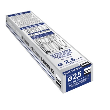 11 électrodes rutiles pour soudure acier Ø 2,5 mm  GYS