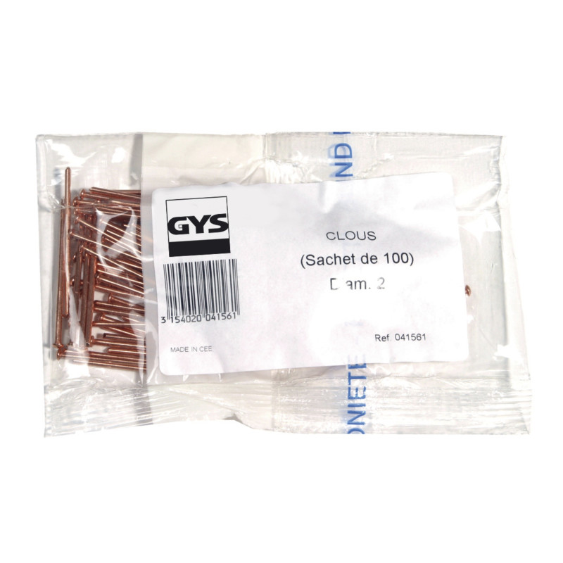 Sachets de 200 clous Ø 2mm pour buse soude clous