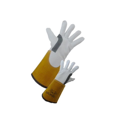 Paire de Gants de soudure en cuir  manchette longue soudure TIG doublage intérieure