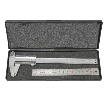 Pied à  coulisse en acier poli