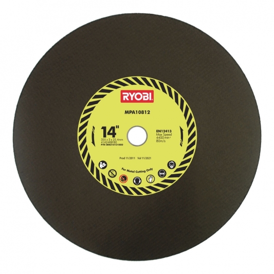 Disque universel à tronçonner le métal Ø 355 mm alésage 25,4 mm Disque universel à tronçonner le métal Ø 355 mm alésage 25,4 mm