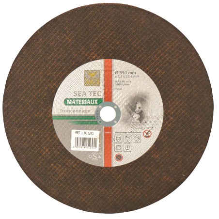 Disque Ø 350mm alésage 25,4 mm pour tronçonneuse à métaux