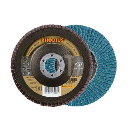 Disque à lamelles pour  l'inox  Ø 125 mm  Rhodius LSZ F2