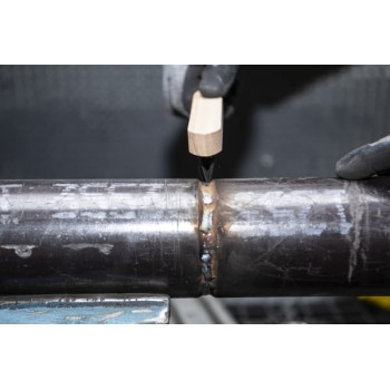 Brosse soudure en bois avec 2 rangs en acier