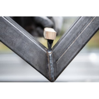 Brosse soudure en bois avec 2 rangs en acier