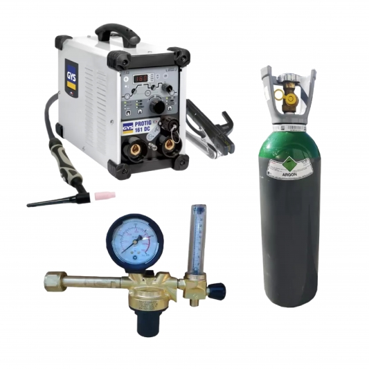 Pack PROTIG 161 DC HF avec torche TIG 4m + gaz et détendeur