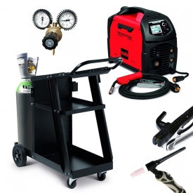 PACK: Poste à souder Telwin Dual 210 + Chariot + Détendeur + Gaz