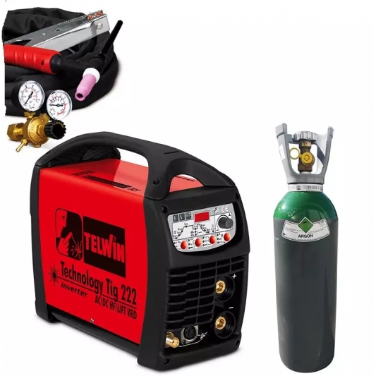 PACK : Poste à souder Telwin Dual 222 + kit TIG + Gaz