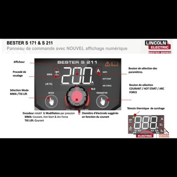 LINCOLN - B18268-1 Poste à  souder inverter Bester S211