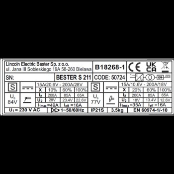 LINCOLN - B18268-1 Poste à  souder inverter Bester S211