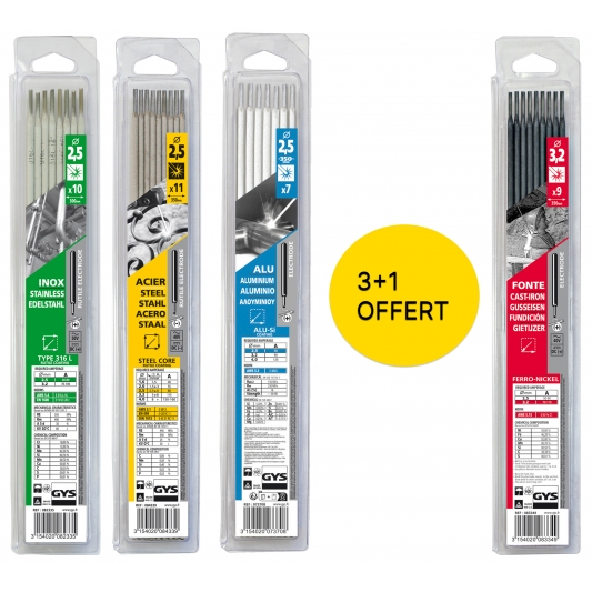 Pack mix électrodes 3 + 1 offert Pack mix électrodes 3 + 1 offert