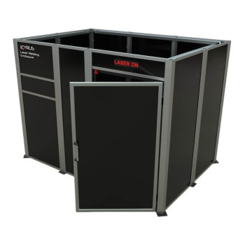 Cabine de soudage laser classe 4 - 3x3m avec porte à charnière