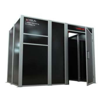 Cabine de soudage laser classe 4 - 3x3m avec porte à charnière