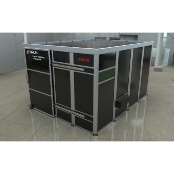 Cabine de soudage laser classe 4 - 3x3m avec porte coulissante