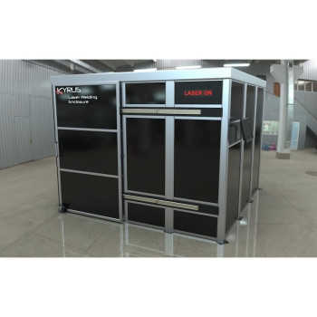 Cabine de soudage laser classe 4 - 4x3m avec porte coulissante