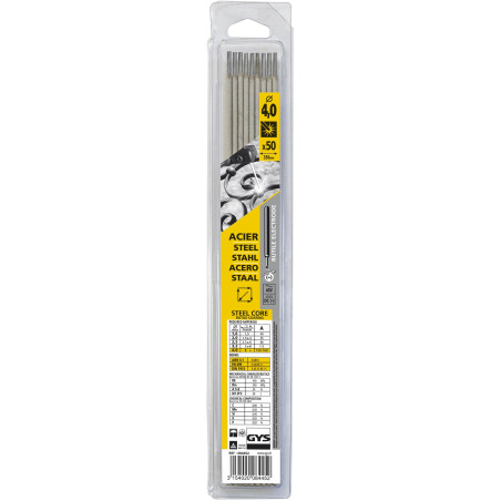 Pack de 50 électrodes ACIER rutiles Ø 4 mm GYS