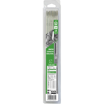 8 X électrodes inox 316 L pour soudure inox Ø 3,2 mm GYS X8