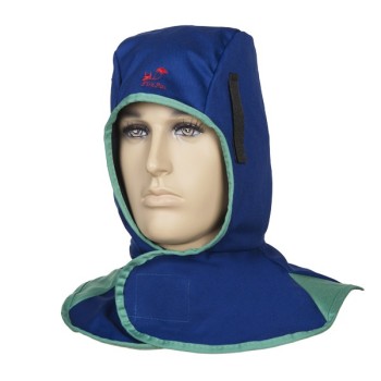 Cagoule soudage bleue, ignifugé
