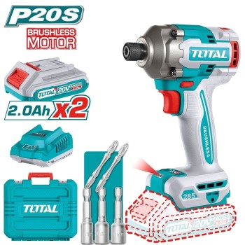 Perceuse visseuse à percussion 1/4'' brushless à batterie  TIRLI2028E | 20 V