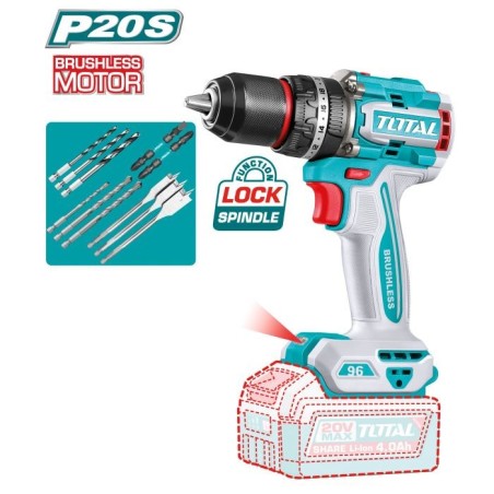 Perceuse à percussion brushless à batterie  TIDLI209681 | 20 V