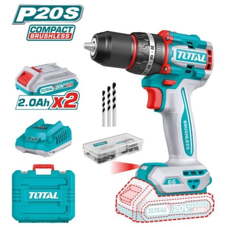 Perceuse à percussion brushless à batterie  TIDLI20668E | 20 V