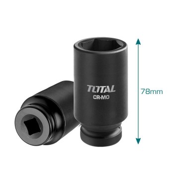 Jeu de 10 douille longues 1/2''  THKISD12102L | CrMo - Chrome-molybdène