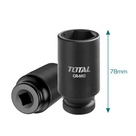 Jeu de 10 douille longues 1/2''  THKISD12102L | CrMo - Chrome-molybdène