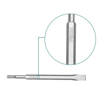 Burin SDS PLUS  TAC15121411 | 250 x 20 mm | Chrome-molybdène (Cr-Mo)