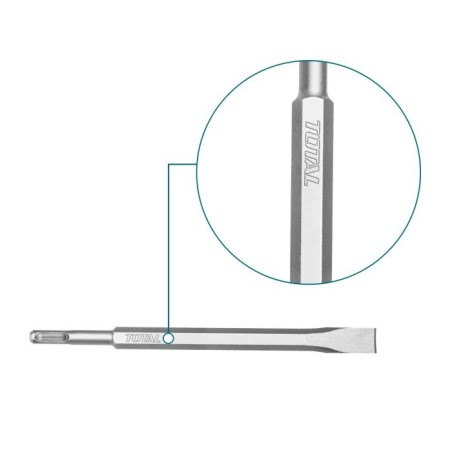 Burin SDS PLUS  TAC15121411 | 250 x 20 mm | Chrome-molybdène (Cr-Mo)