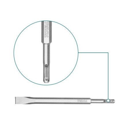 Burin SDS PLUS  TAC15121411 | 250 x 20 mm | Chrome-molybdène (Cr-Mo)