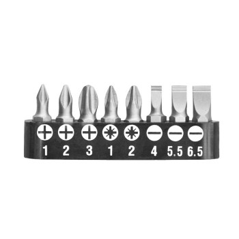 Jeu de 9 embouts 1/4'' avec porte-embouts  TACSD3091