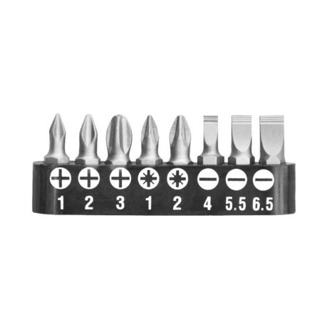 Jeu de 9 embouts 1/4'' avec porte-embouts  TACSD3091