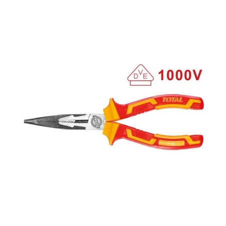Pince isolée à bec plat incurvé  THTIP2481 | 200 mm | Chromo-vanadium (Cr-V)