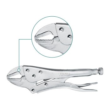 Mâchoire gip bouche incurvée  THT191002 | 250 mm | Acier au carbone