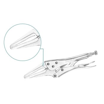 Mâchoire gip bouche plate  THT19902 | 250 mm | Acier au carbone