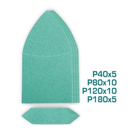 Jeu de 60 feuilles abrasive pour ponceuse Delta  TAC938660