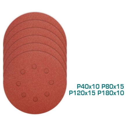 Jeu de 50 feuilles abrasives rondes  TAC7315011