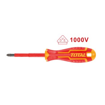 Tournevis isolé pozidrive  THTISPZ | PZ2 x 100 mm | Chromo-vanadium (Cr-V)